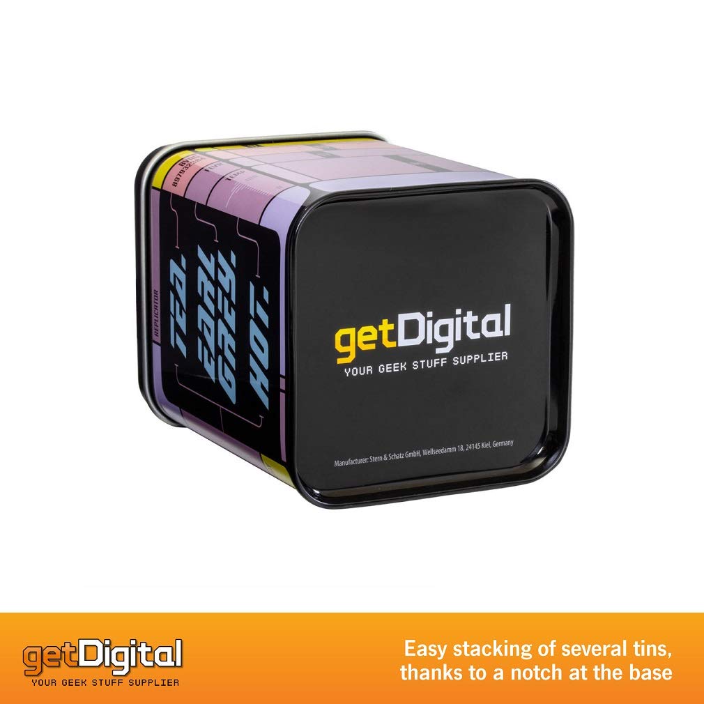getDigital lata de té Earl Grey caliente tapa con ranura y cierre.