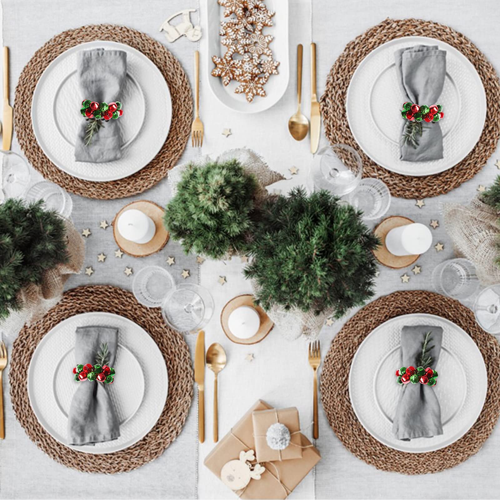 Getfitsoo aro decorativo de servilleta para mesa festiva.