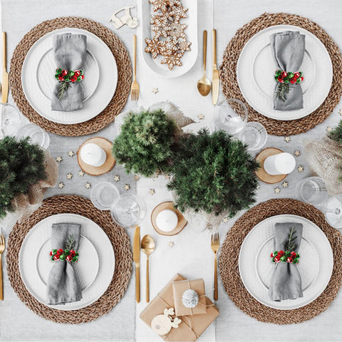 Getfitsoo aro decorativo de servilleta para mesa festiva.