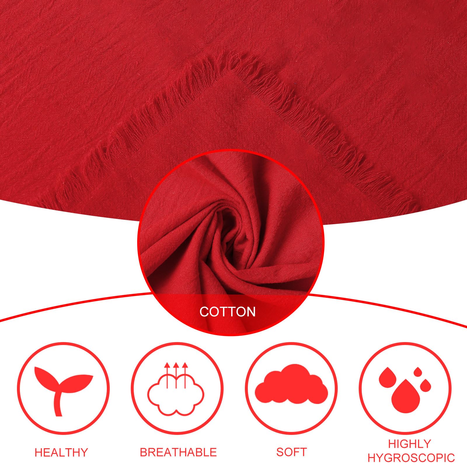 Servilleta Getfitsoo roja 18x18, ideal para eventos y celebraciones.