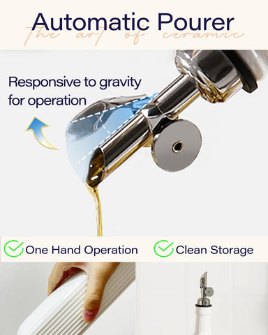 getstar dispensador de aceite de oliva cerámico con textura rugosa para mejor agarre.