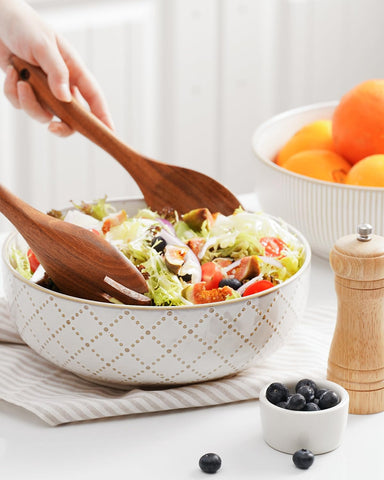 getstar ensaladera grande cerámica apta para lavavajillas, limpieza sencilla tras comer