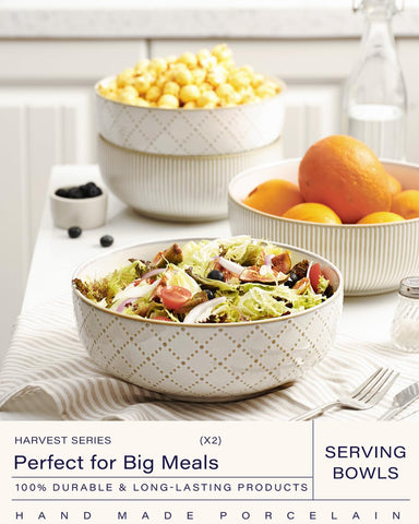 getstar ensaladera grande cerámica, capacidad 92 onzas, perfecta para servir ensaladas o pastas