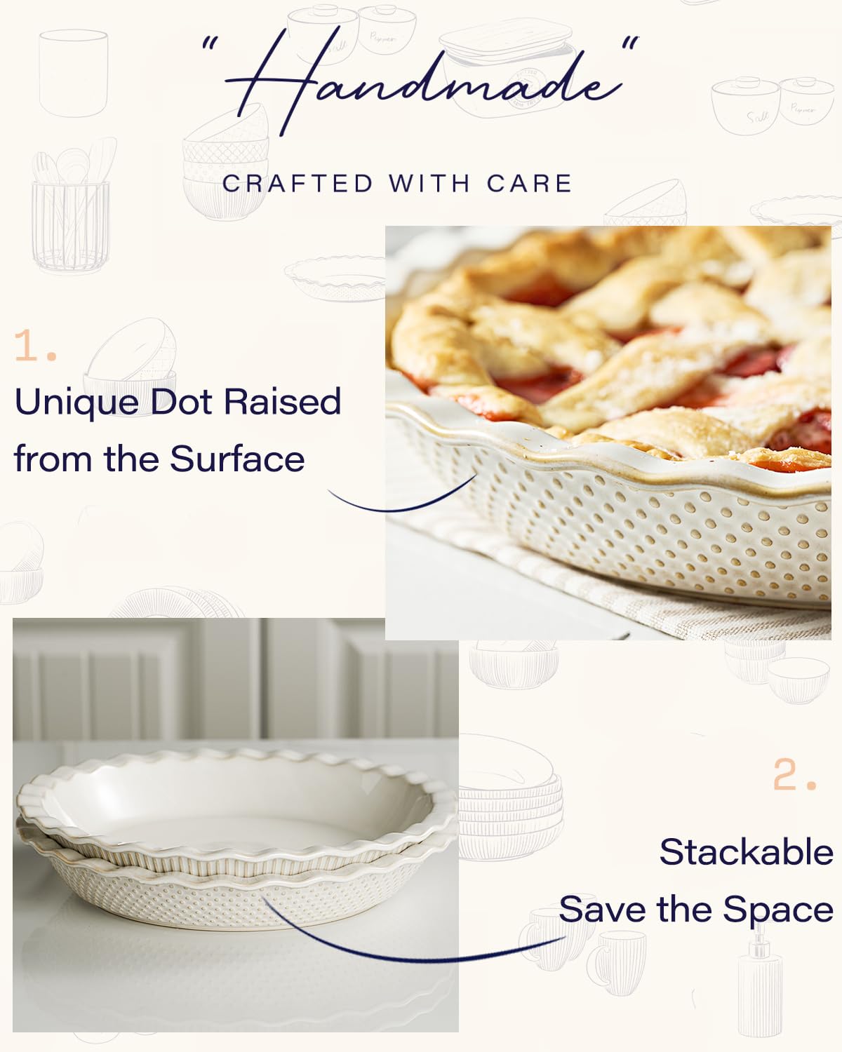 getstar molde pie ceramico 9 pulgadas uso versatil para tartas y quiches.