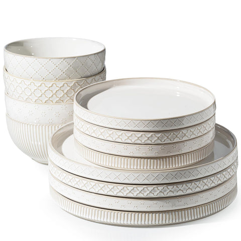 Getstar set de cena con platos de 10.5 pulgadas aptos para microondas y fácil limpieza
