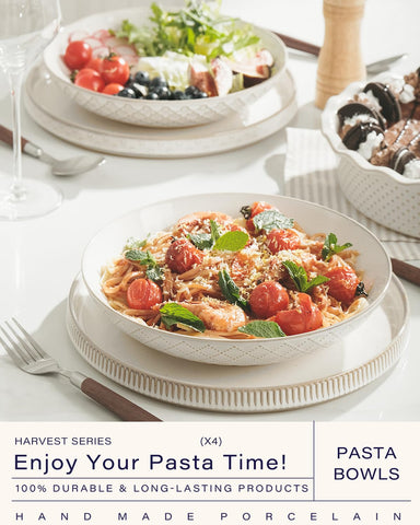 Tazones ceramicos getstar con relieves estilo farmhouse para mesa rustica.