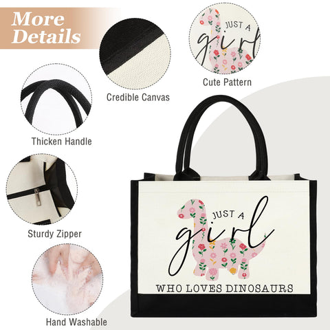 GevGuxLuo bolso tote lona capacidad grande para llevar libros, tableta y más.