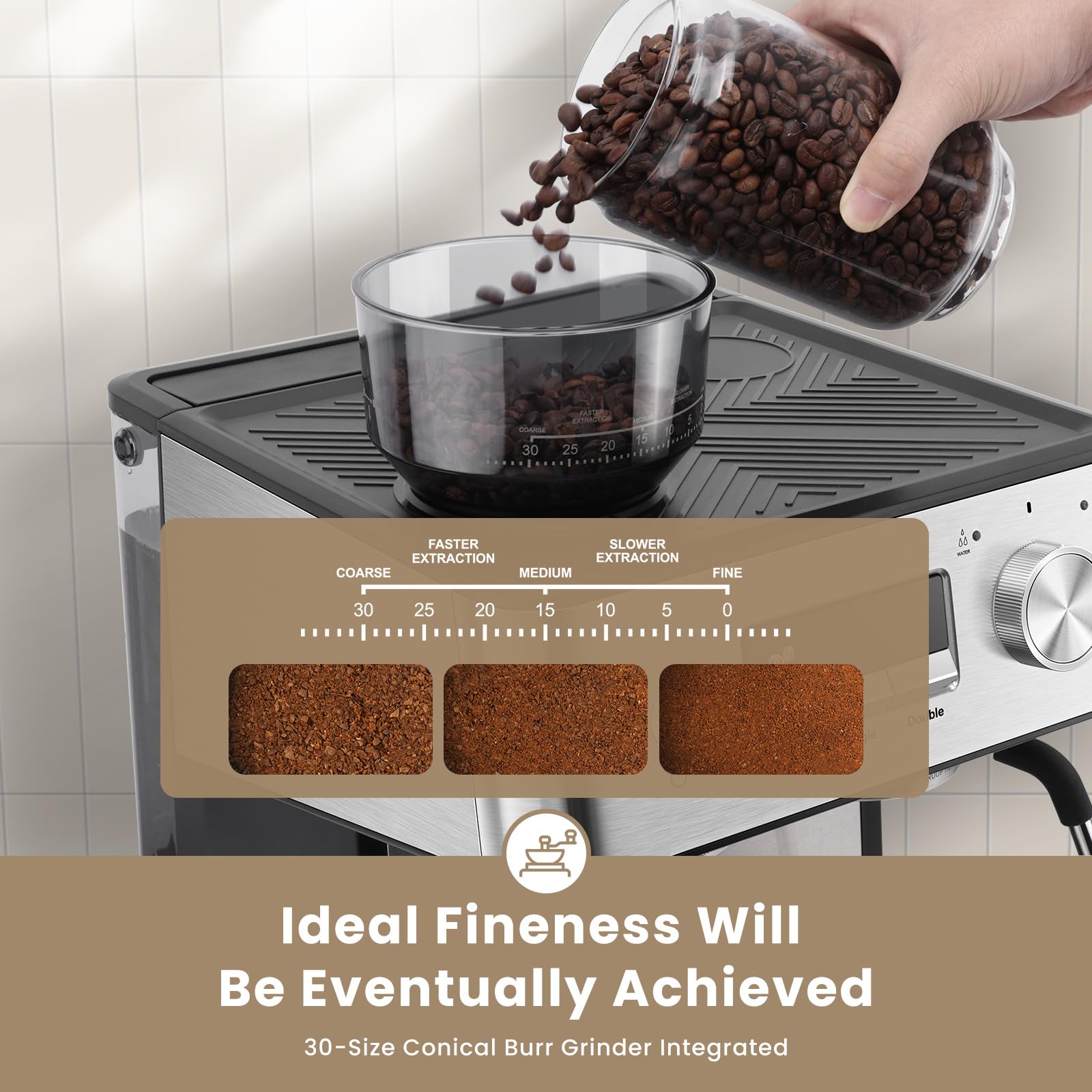 Gevi espumador de leche con jarra, ideal para cappuccino y latte en casa