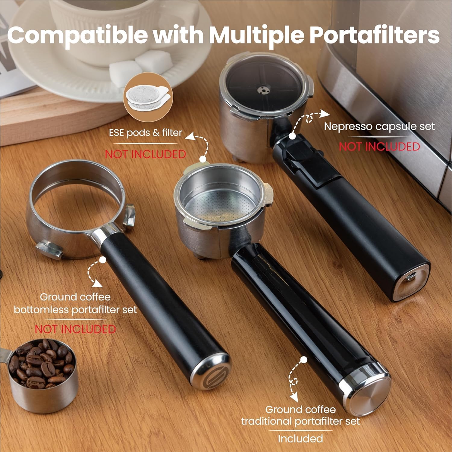 Gevi sistema compatible con cápsulas Nespresso para mayor versatilidad.