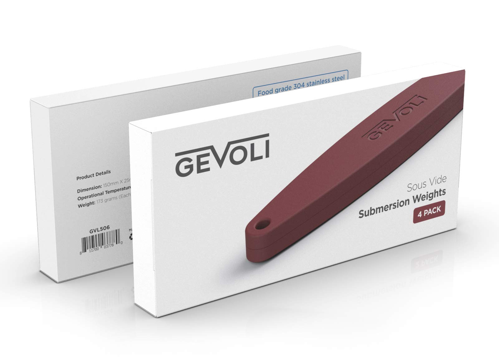 Gevoli pesas para cocción al vacío, inmersión mejorada, distribución de temperatura.
