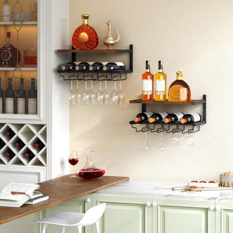 Gewudraw portabotellas-vino-pared mantiene botellas seguras y al alcance.