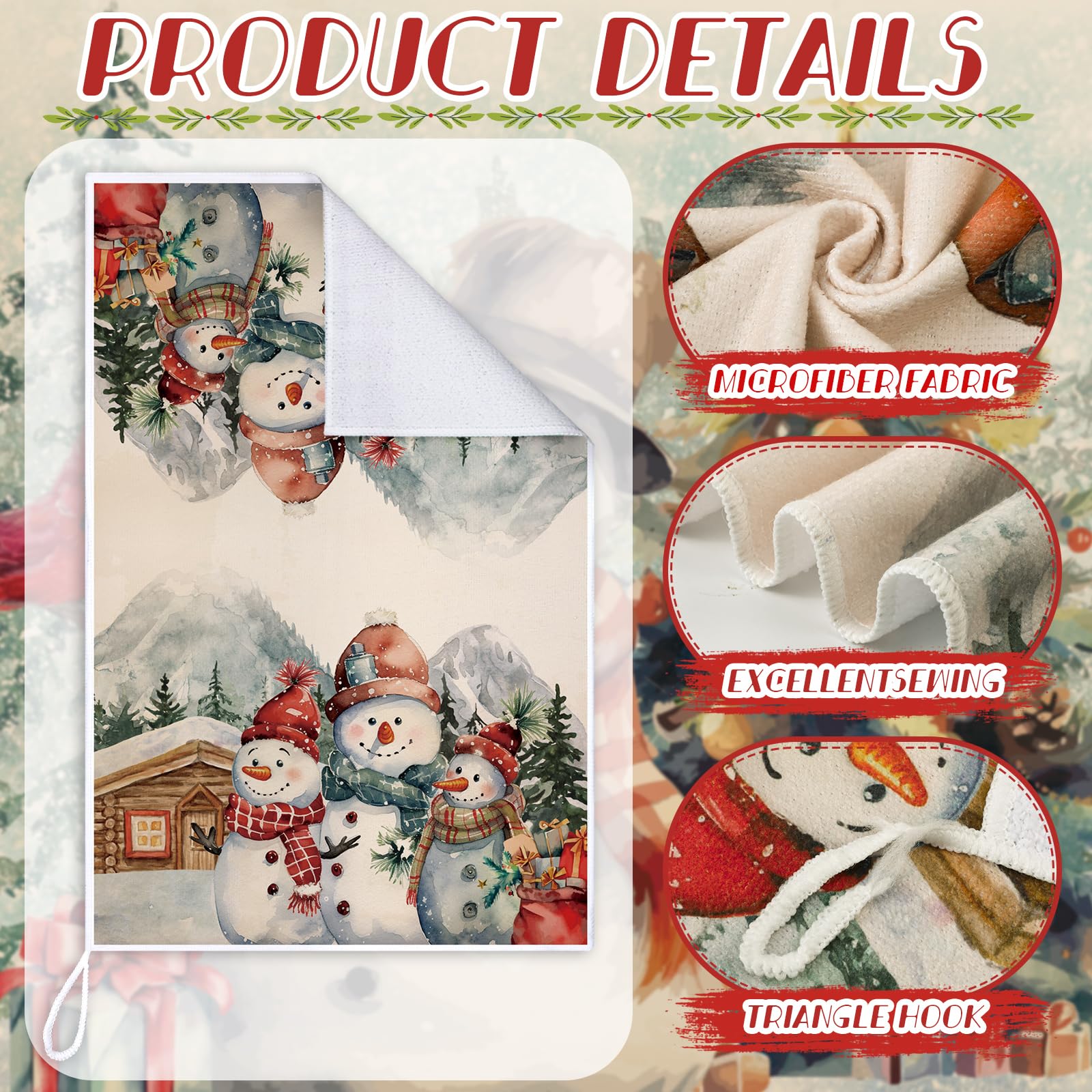 Geyoga set de toallas cocina invierno 6 piezas, variedad para diario.