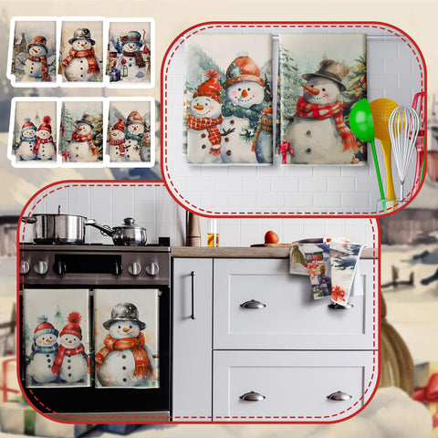 Geyoga toallas cocina invierno casa detalle, dibujo agradable para la mesa.