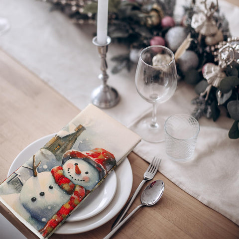 Geyoga toallas cocina invierno muñeco nieve detalle, patrón divertido para la cocina.