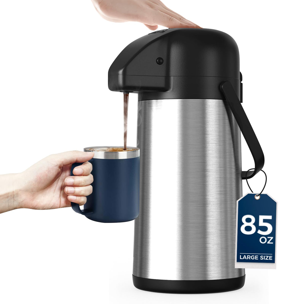 Gezoss cafetera-aire 85onz mantiene el café caliente por horas.