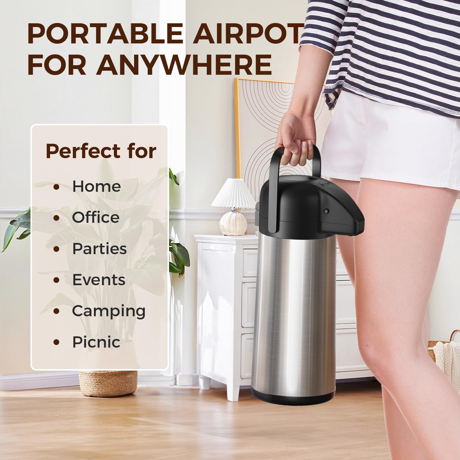 Gezoss capacidad 102oz, ideal para reuniones familiares y eventos.