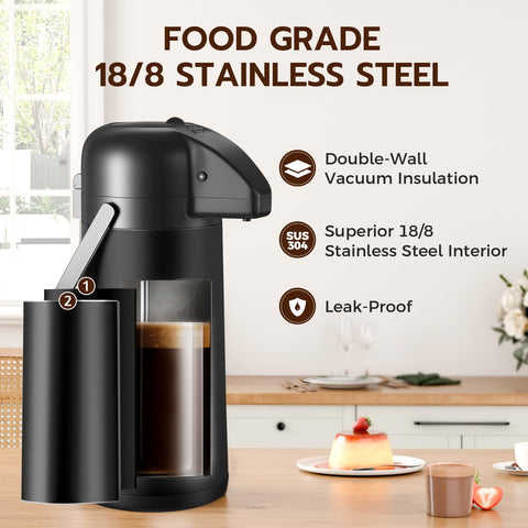 Gezoss dispensador de café con base giratoria 360°, servicio desde cualquier ángulo