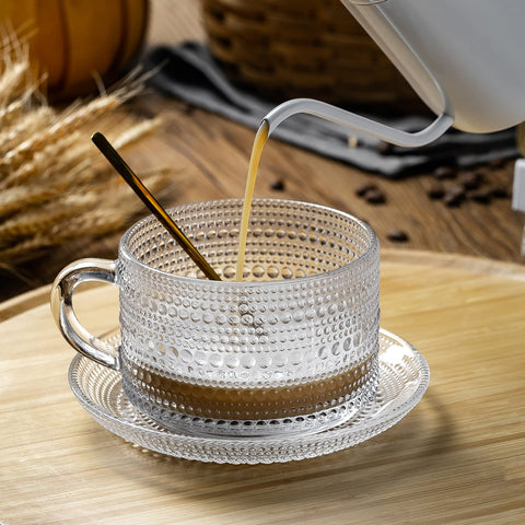Vidrio libre de plomo Gezzeny, duradero para uso diario en tazas vintage.