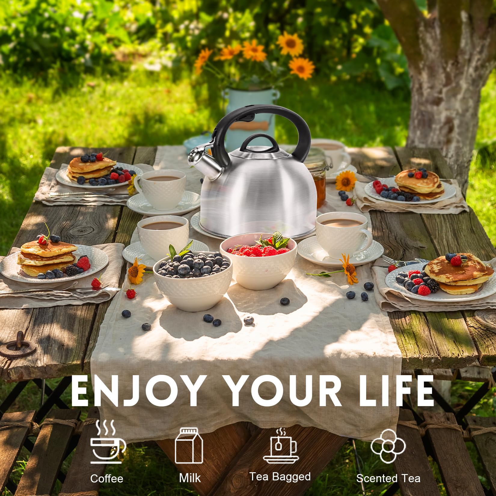 Ideal para té, café y leche caliente en casa