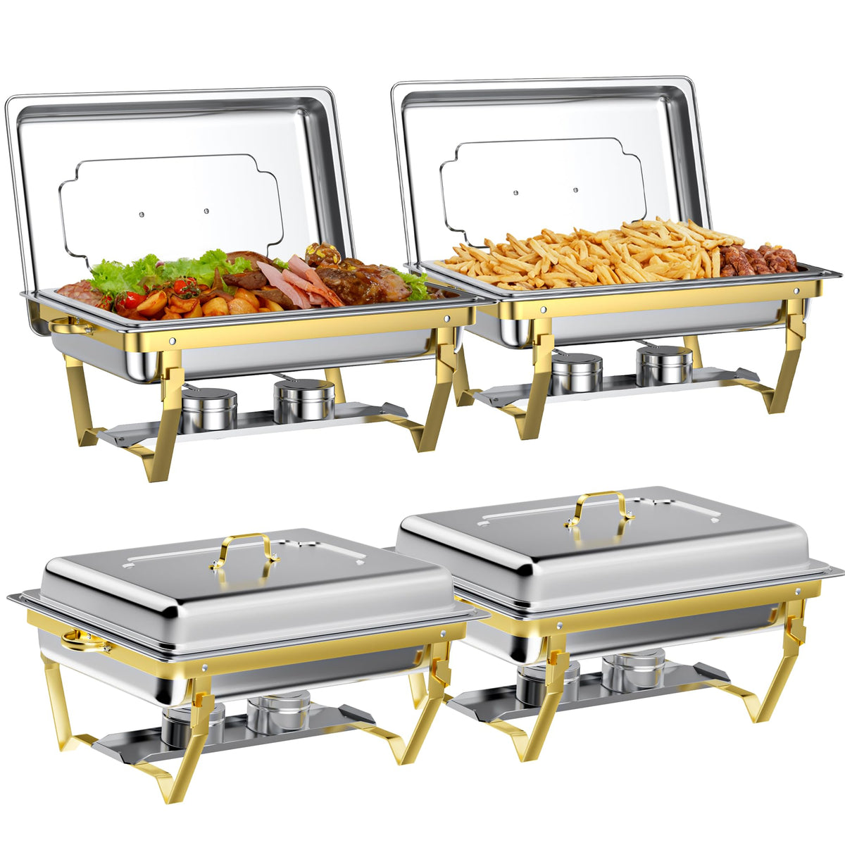 GGIU chafer buffet 8-quart con tapa mantiene caliente la comida para catering.