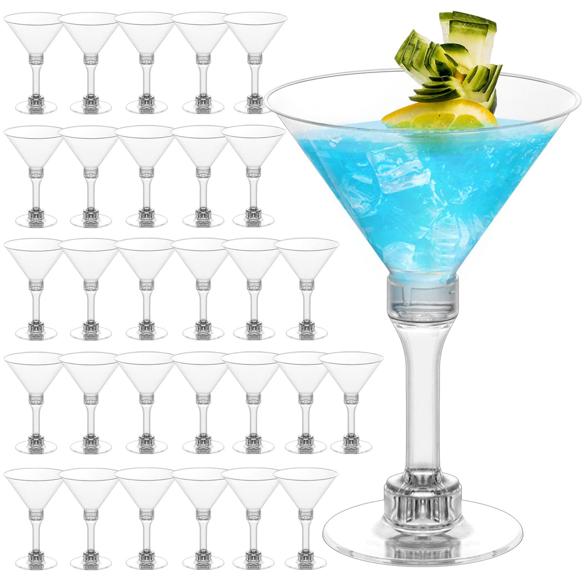 GGOLDMER martini plástico 5oz, ideal para servir cocteles en fiestas