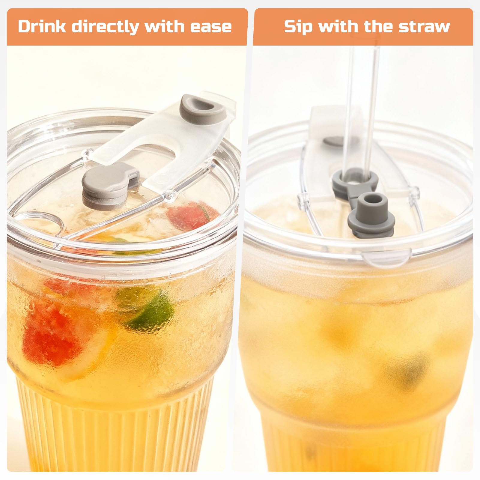 GGOLDMER pajillas de cristal reutilizables para bebidas frías o calientes.