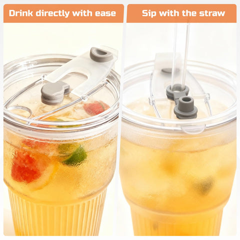 GGOLDMER pajillas de cristal reutilizables para bebidas frías o calientes.