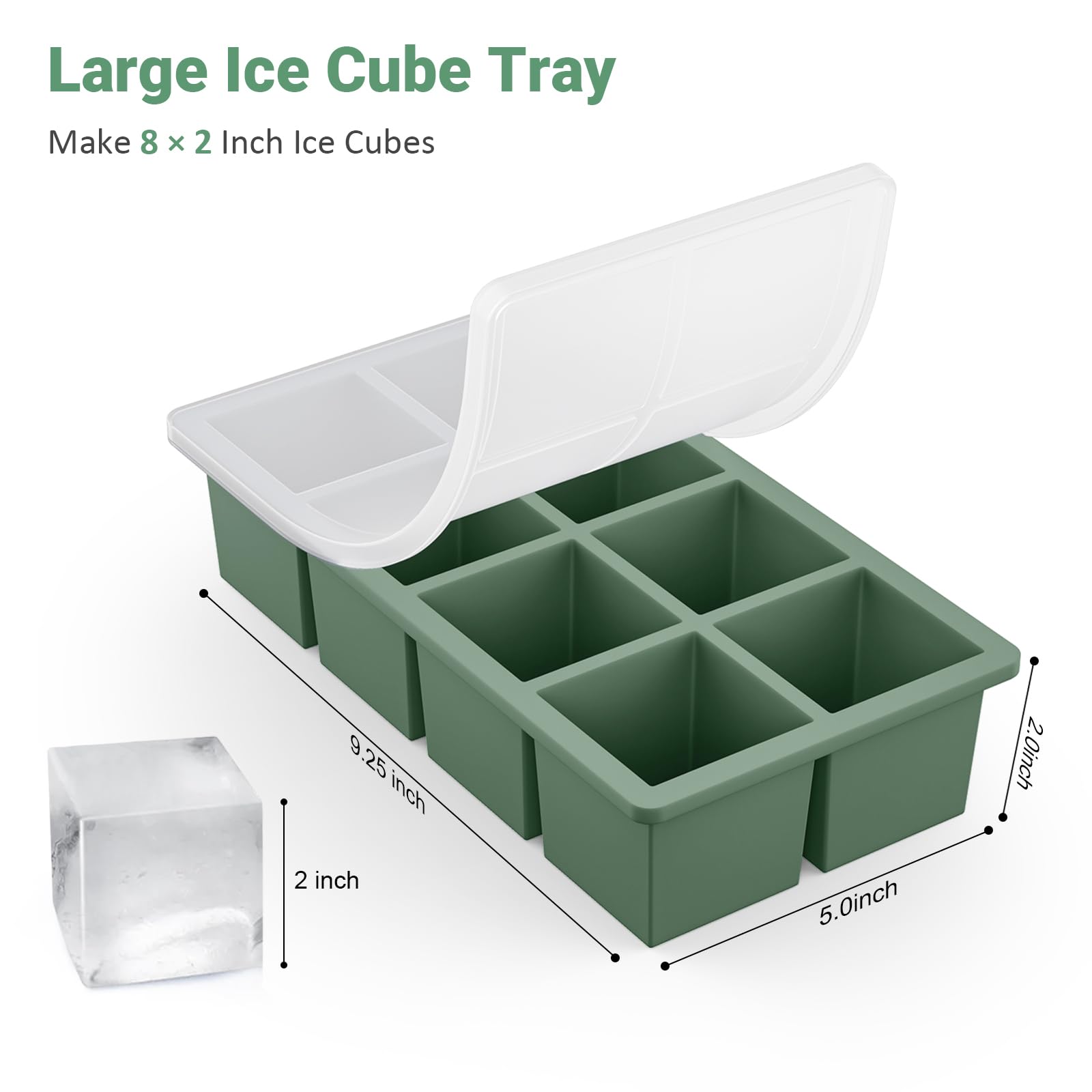 GGOW bandeja de hielo apilable para ahorro de espacio