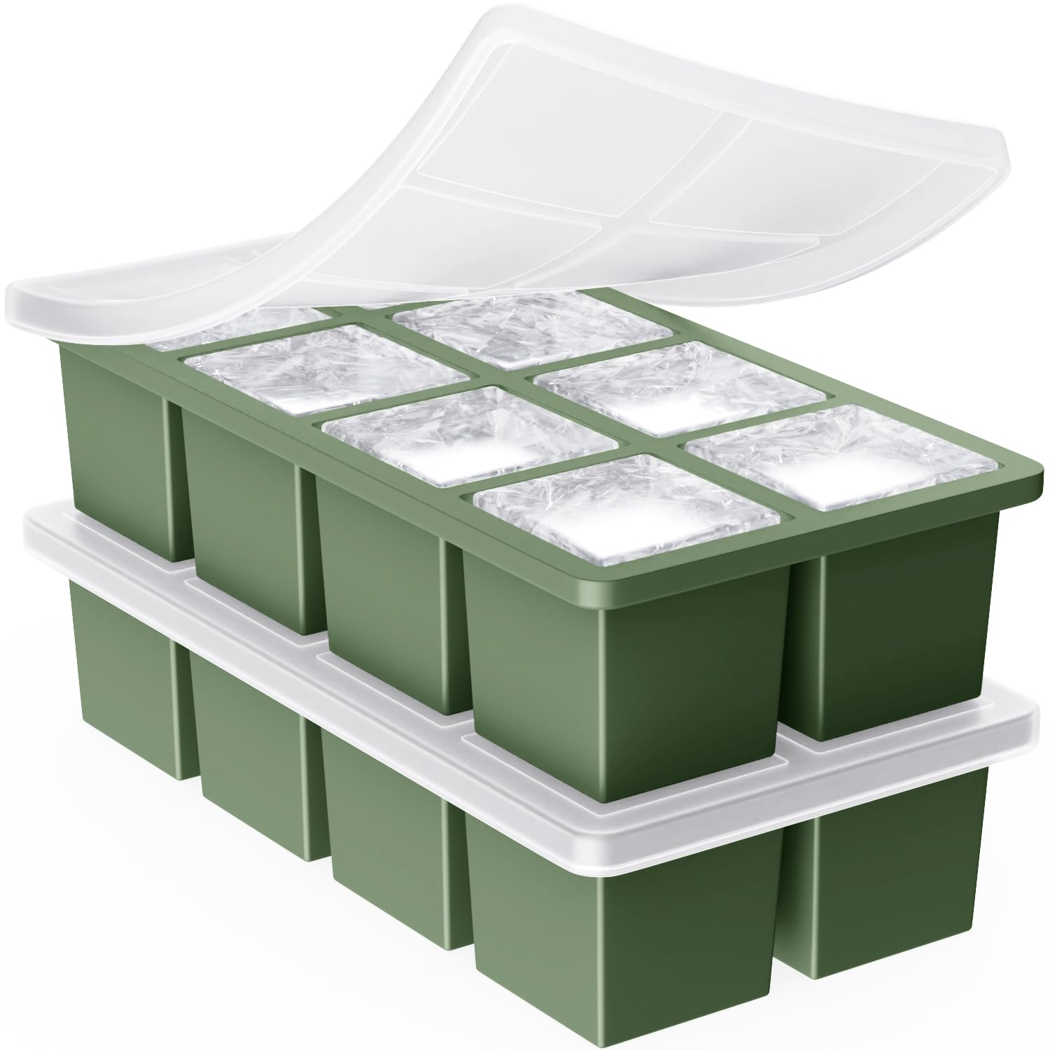 GGOW bandeja grande de hielo para whisky facilita hielo uniforme y resistente