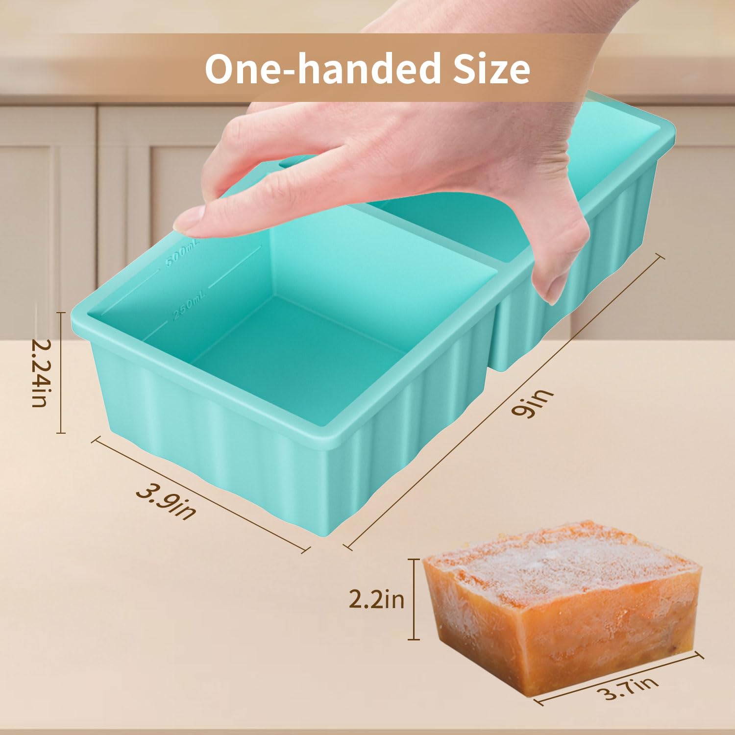 Silicona de grado alimenticio GGOW, flexible y duradera para congelar.