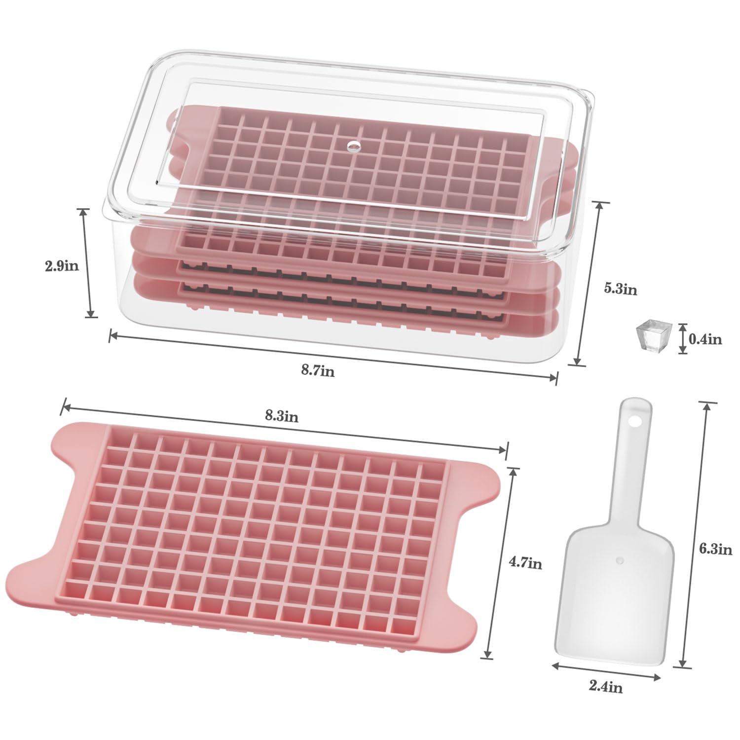 Bin de almacenamiento GGUW para hielo, perfecto para tener hielo a mano