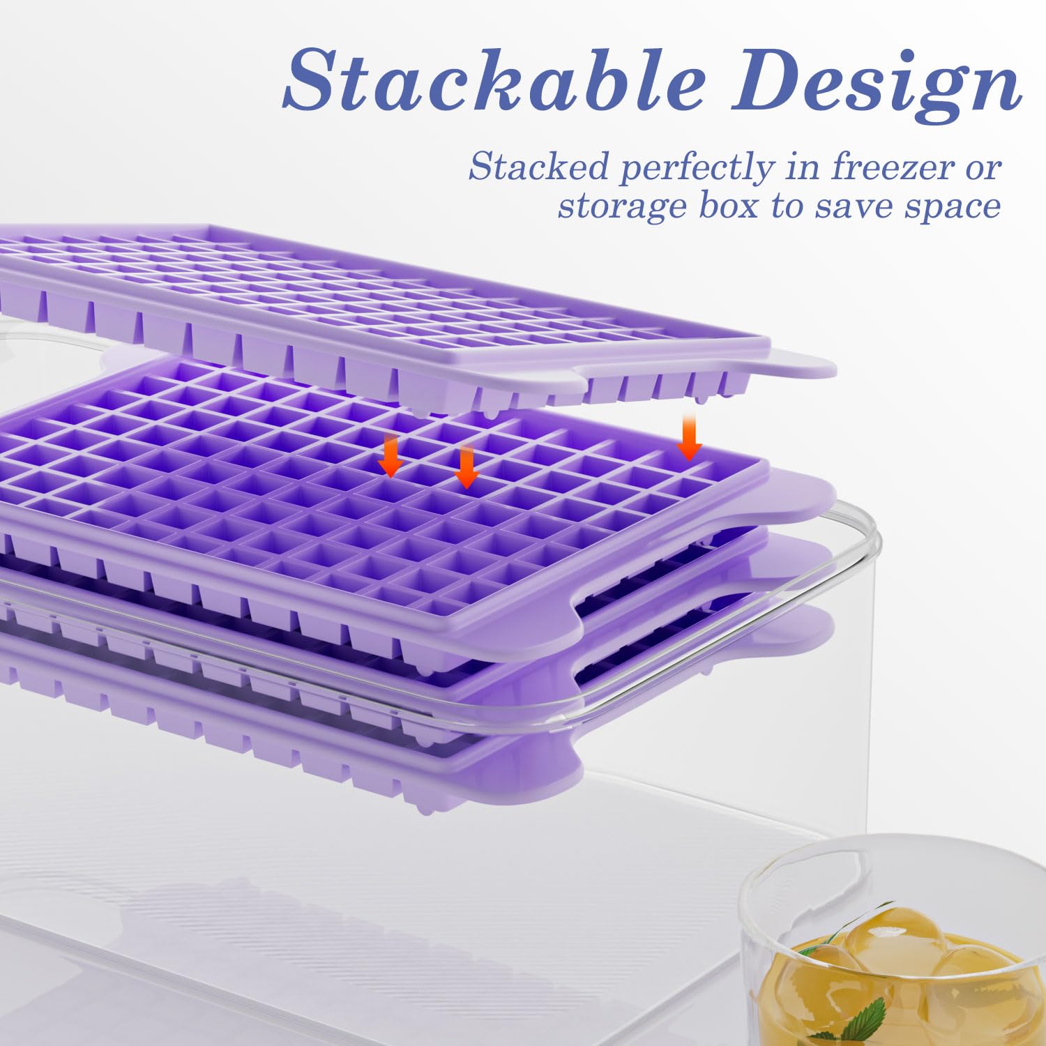 GGUW diseño apilable facilita ahorrar espacio en el congelador.