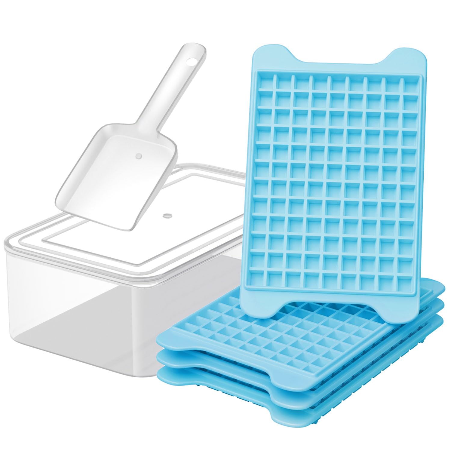 GGUW molde cubos nugget hielo para congelador facilita desmoldado y 108 cubos listos.