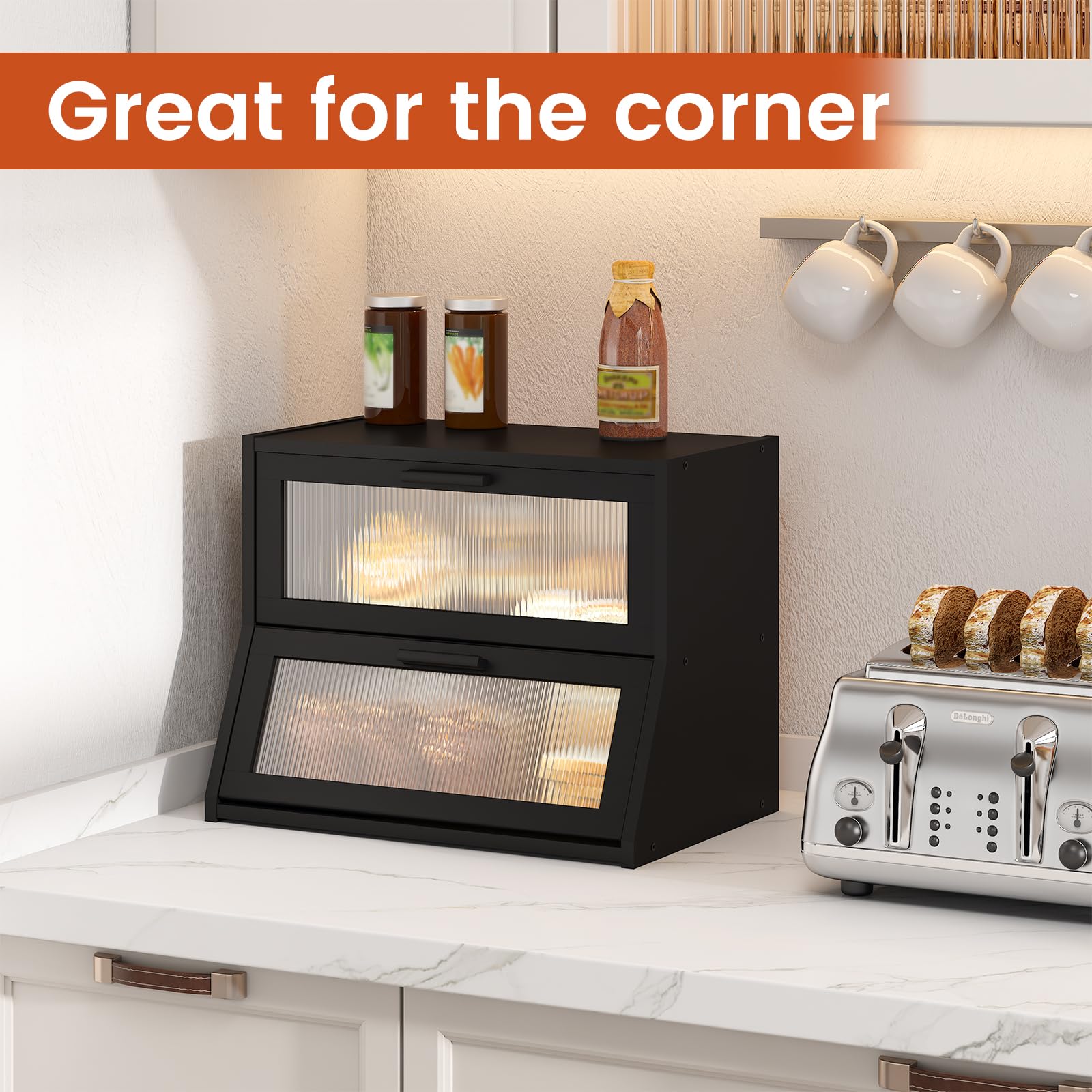 GHWIE diseño doble puerta cocina: flexibilidad para colocar electrodomésticos encima.