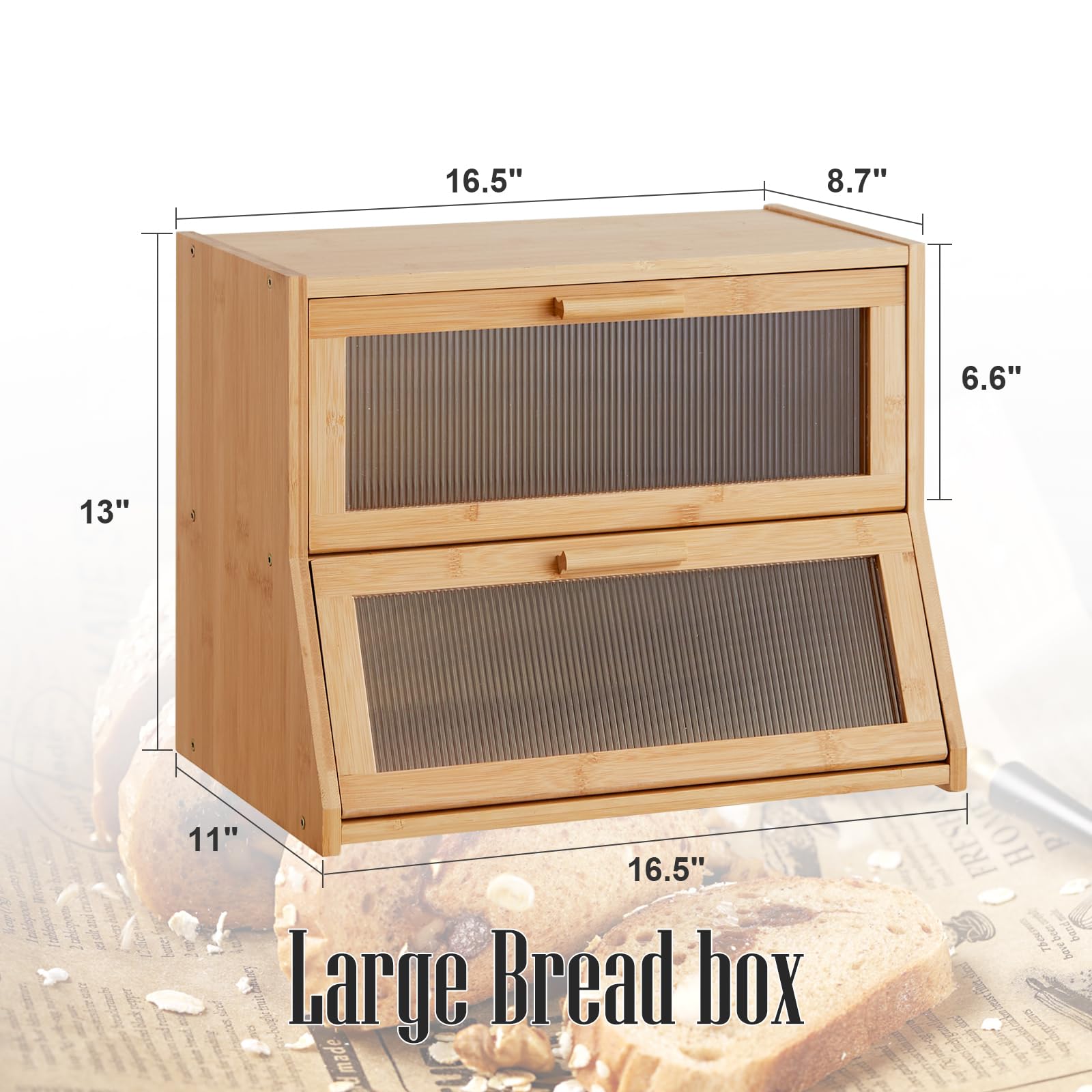 GHWIE diseño de doble puerta natural, ofrece versatilidad para colocar una tostadora