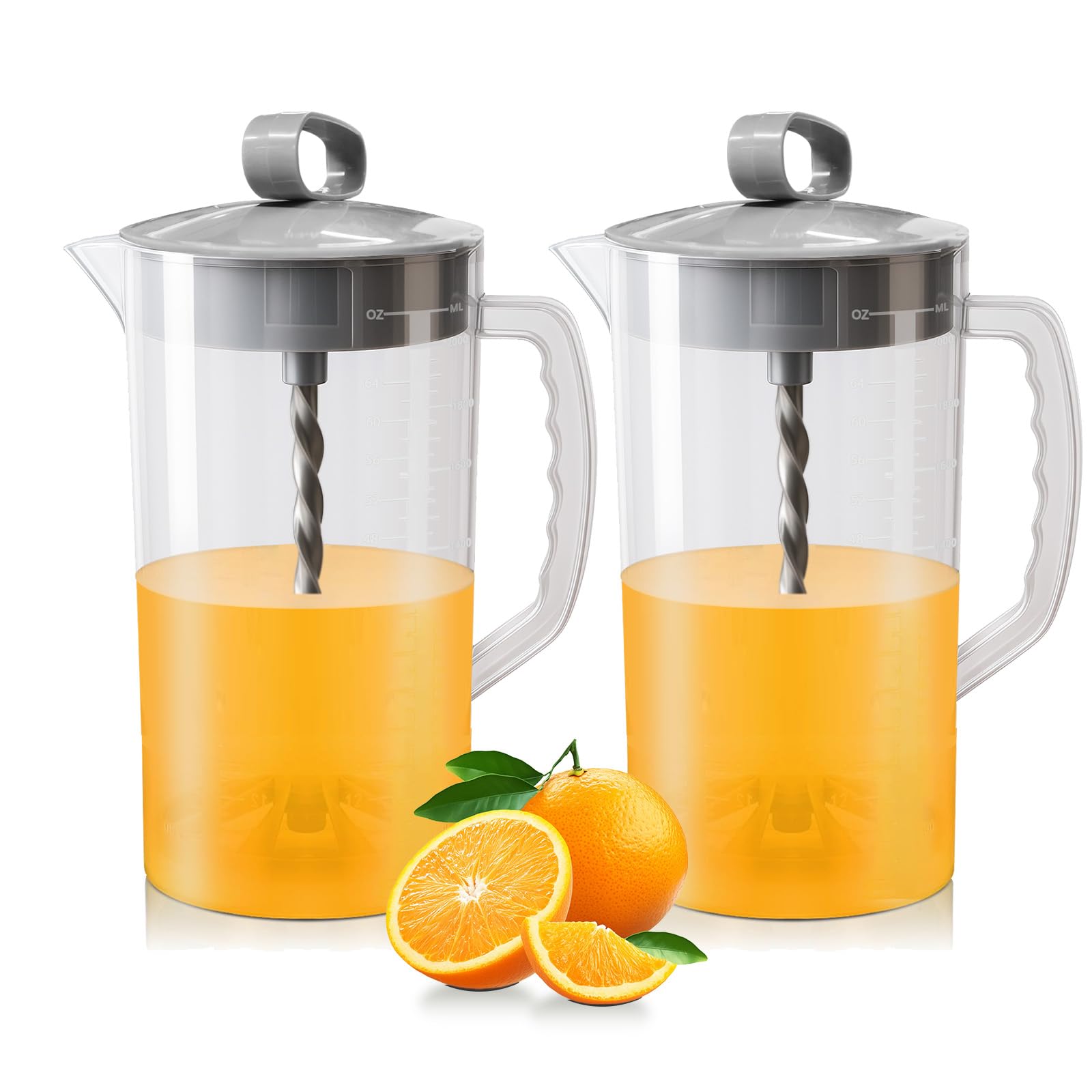 GHYKL jarra mezcladora 64 oz con tapa para batidos y jugos sin grumos