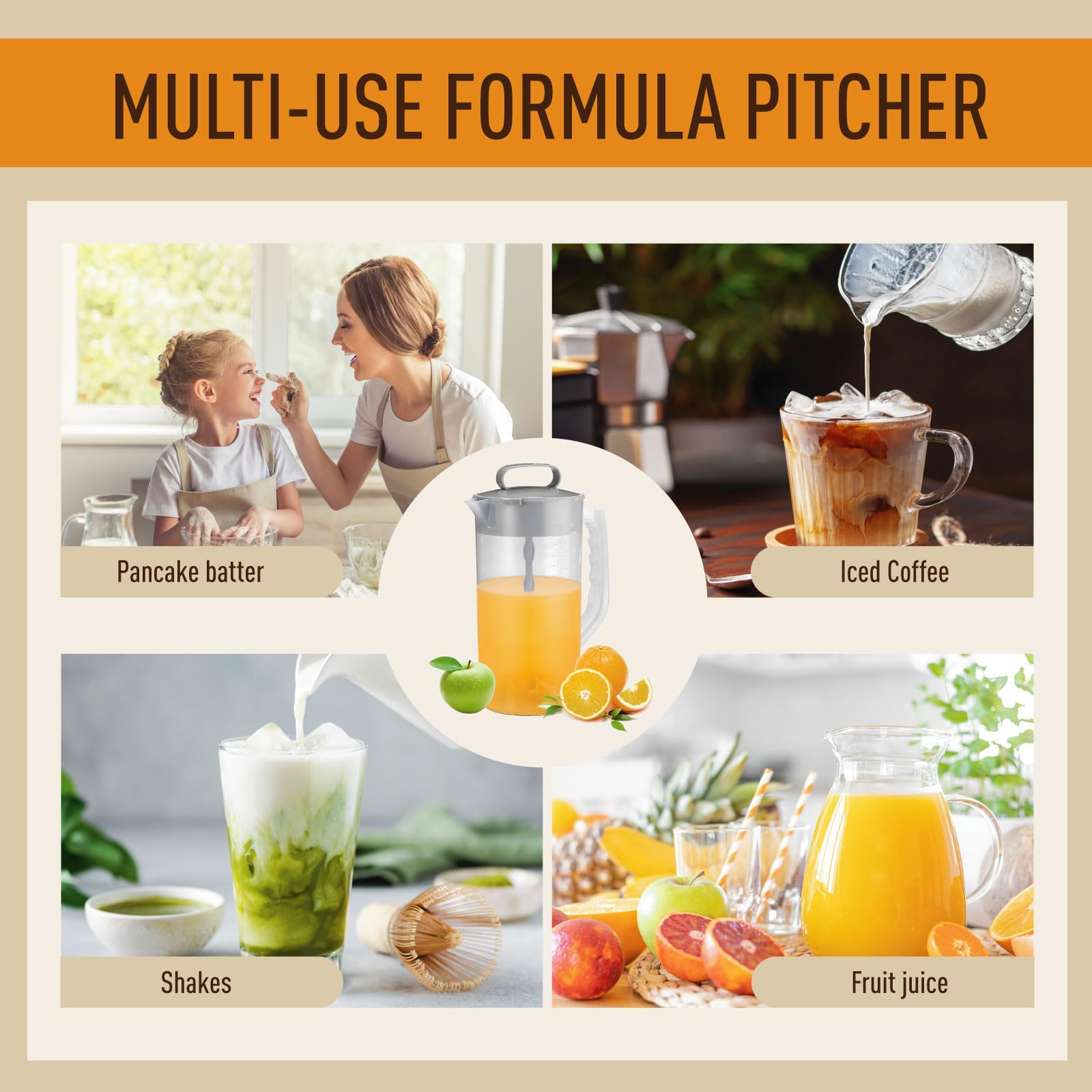 GHYKL uso multifuncional para jugos, té y leche, 64 oz