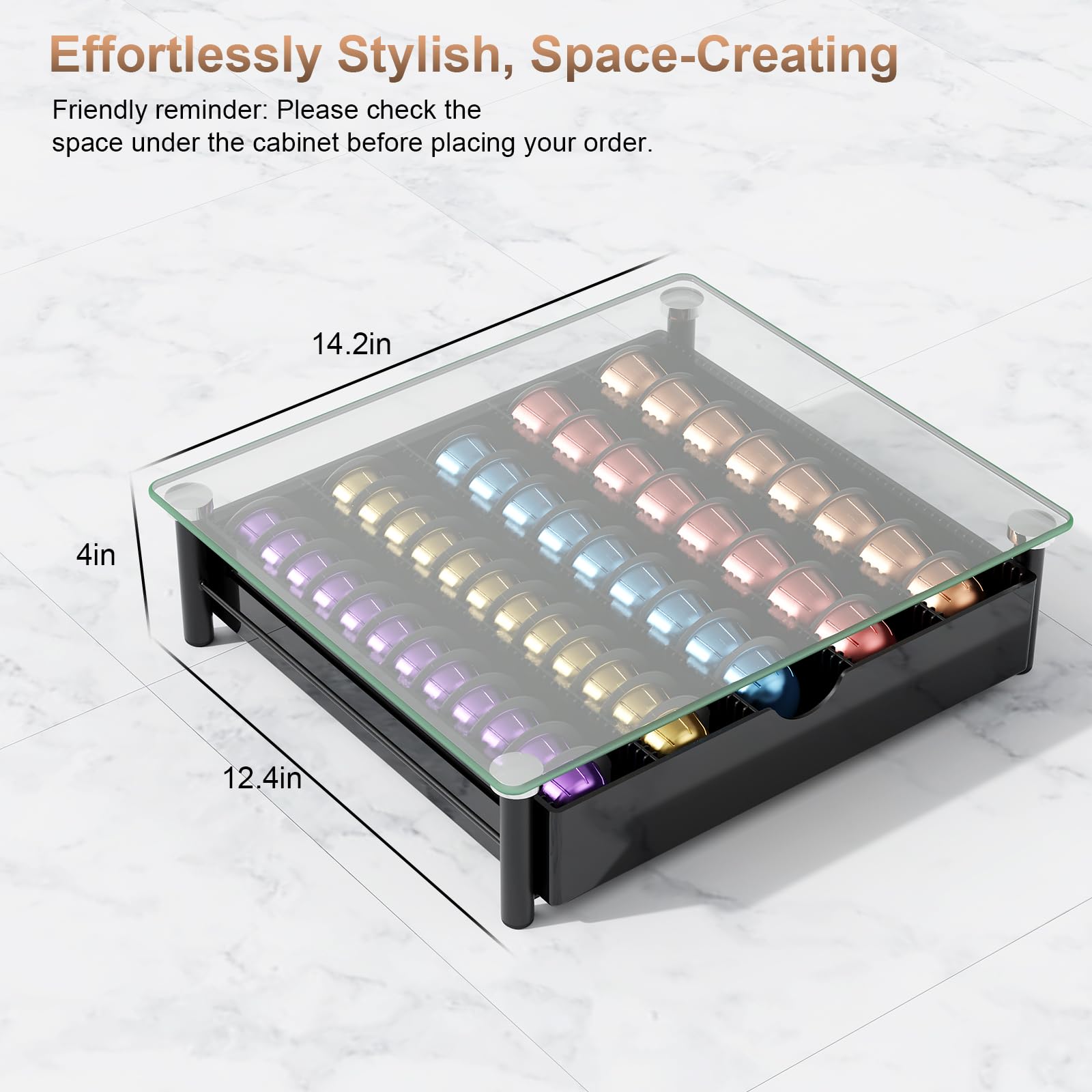 Gianotter diseño cristal Vertuo: visual limpio para una cocina más elegante