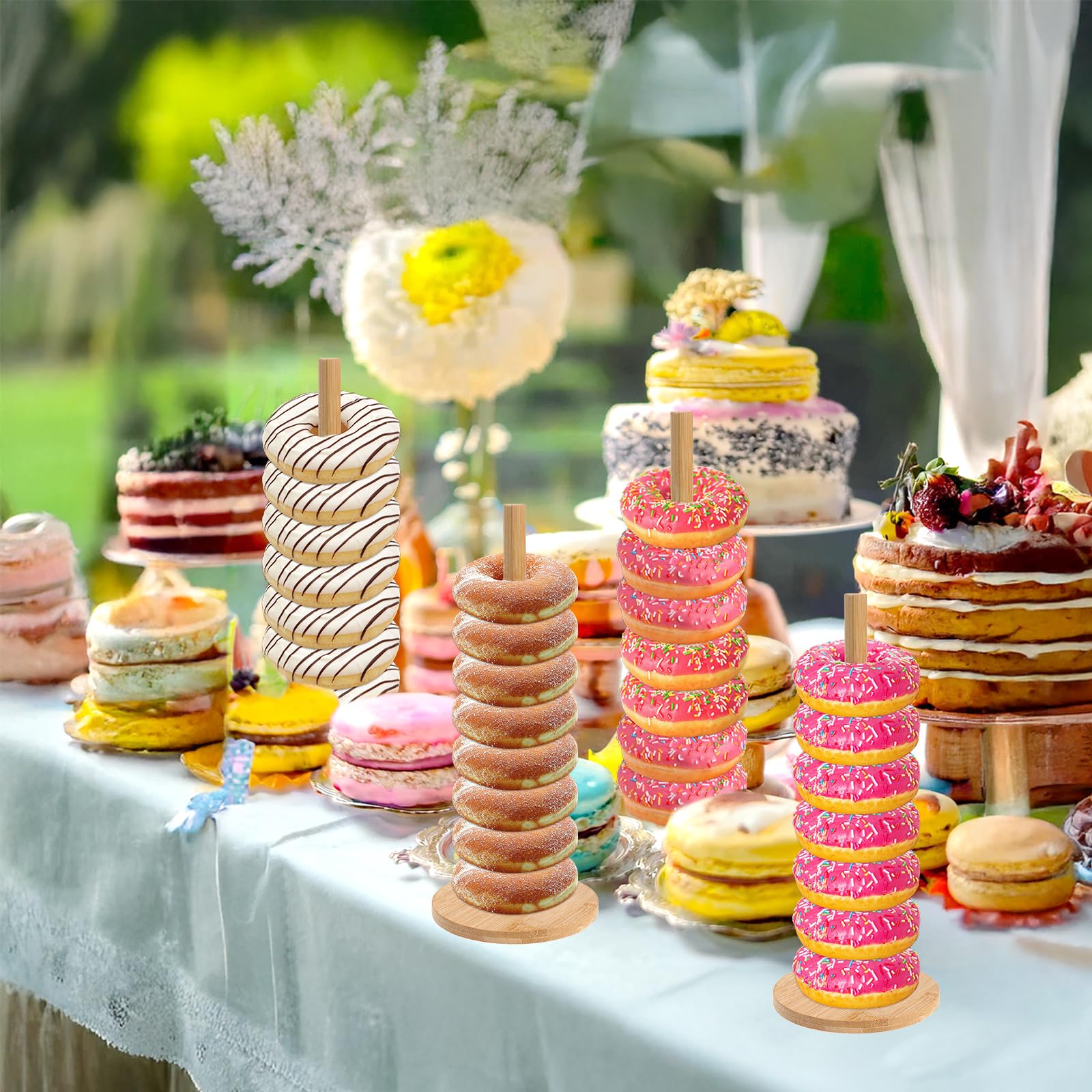 Giantree porta-donas con capacidad de hasta diez donas.