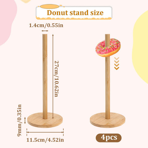 Giantree torre de donas de pino para mesas elegantes.