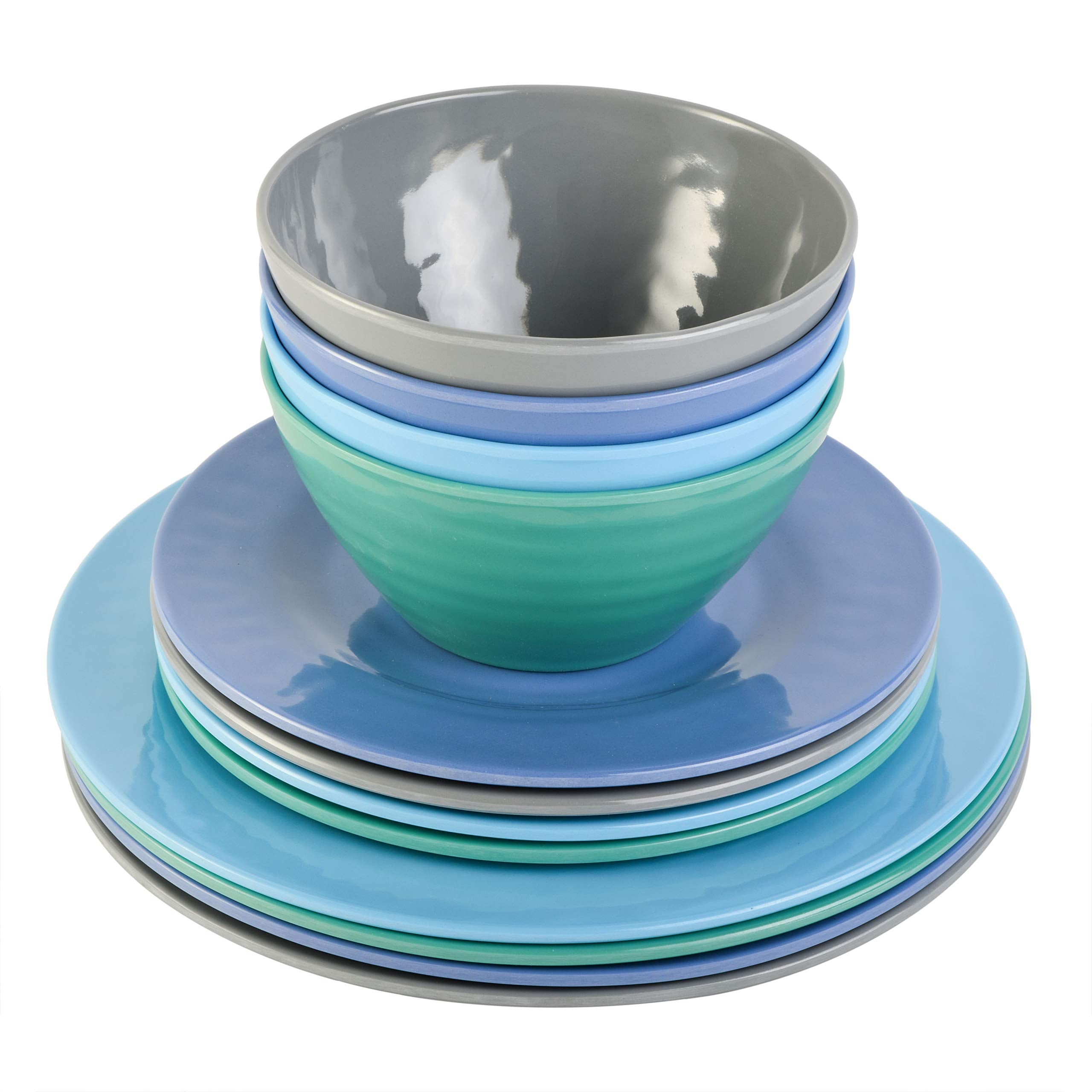 Gibson Home Brist, platos de postre en varios colores para mezclar.