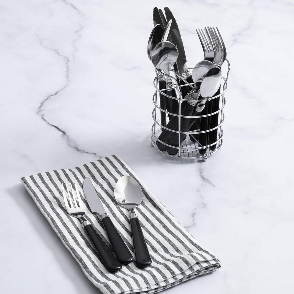 Gibson Home Sensations, mangos plásticos ergonómicos, agarre cómodo para uso diario.