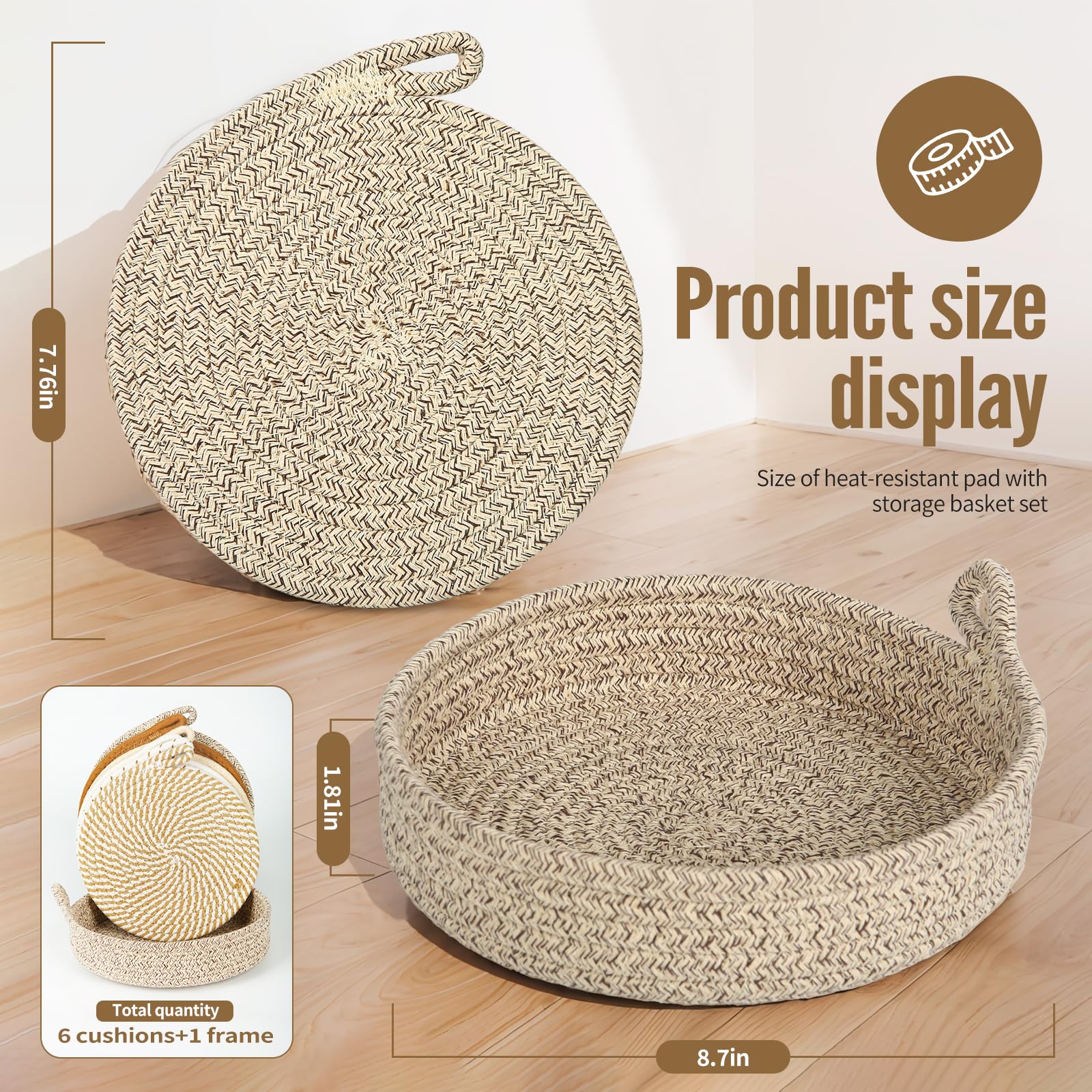 GICDSX Gardenia posavasos para ollas: uso diario seguro sobre mesas