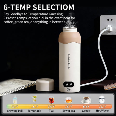 Gichies tetera con 6 temperaturas y pantalla de cristal líquido para bebidas perfectas.