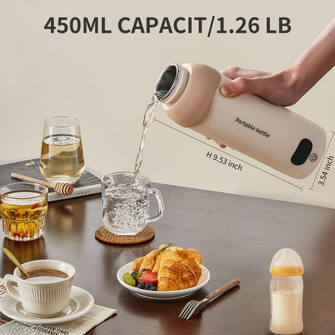 Gichies tetera portátil en bolsa, tamaño compacto ideal para viajes.