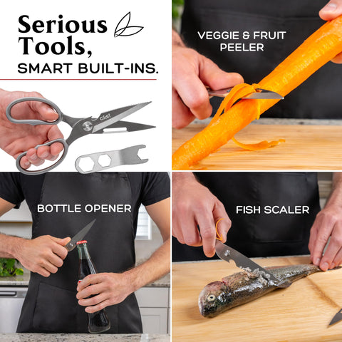 Tijeras Gidli con pelador integrado para verduras rápidas