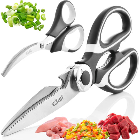 Tijeras de cocina Gidli de 8 pulgadas para uso múltiple, precisión en cada corte