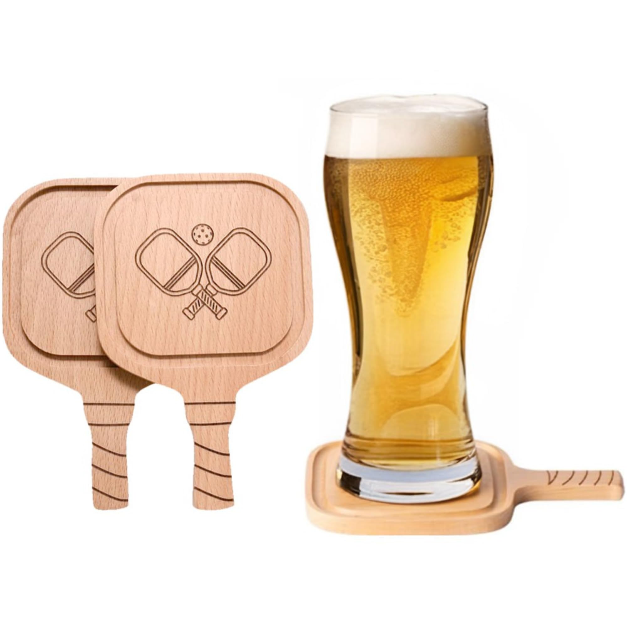 GiFeliz posavasos pickleball con diseño único protege la mesa y añade estilo