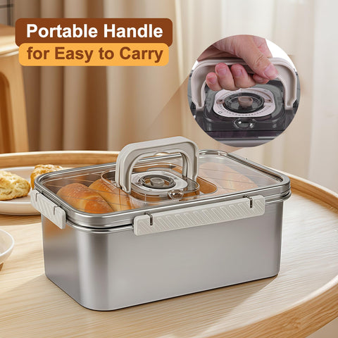 Gifhomfix caja pan 304 inoxidable dial de tiempo ayuda a recordar