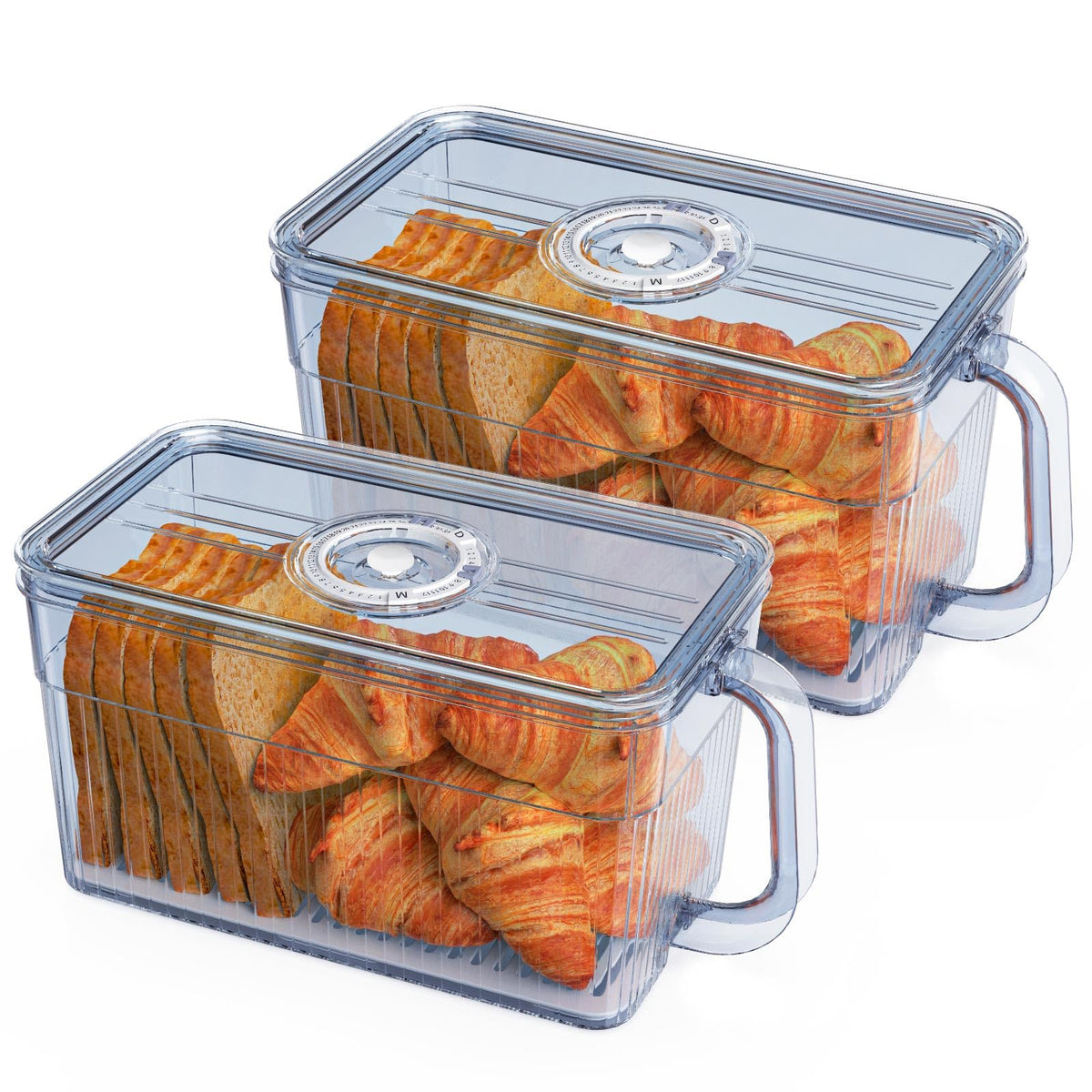 Gifhomfix cajas pan 2-pack con asa removible para mover fácilmente en la encimera.